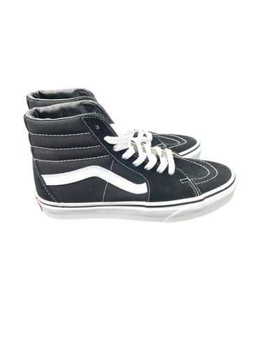 Vans Men High Top Sneaker 721356 Sk8-Hi Skateboard Suede Black White Size 6.5 M