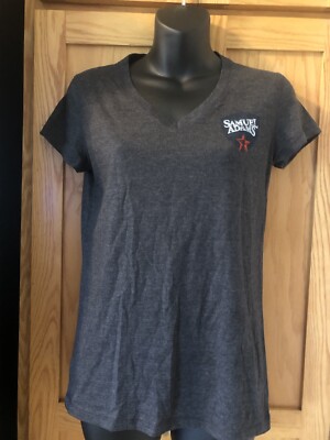 Samuel Adams Beer Tshirt & Bottle Opener Gray Women s Size Small