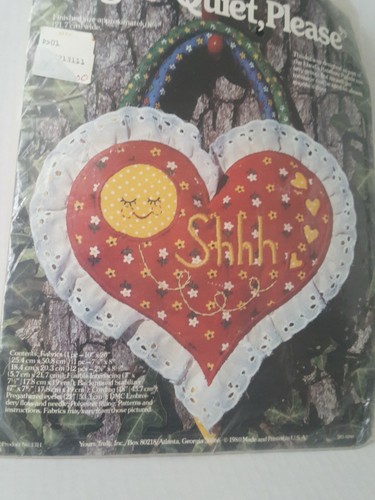 Yours Truly Applique Kit #1311 Bright Quiet Please Shhhh 8 1/4