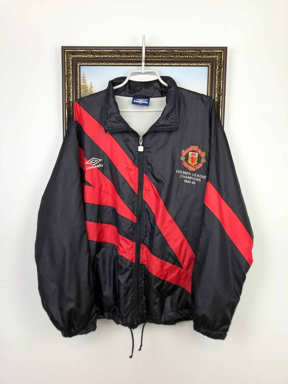 Vintage 90s 1992 Manchester United Umbro Football Track Top