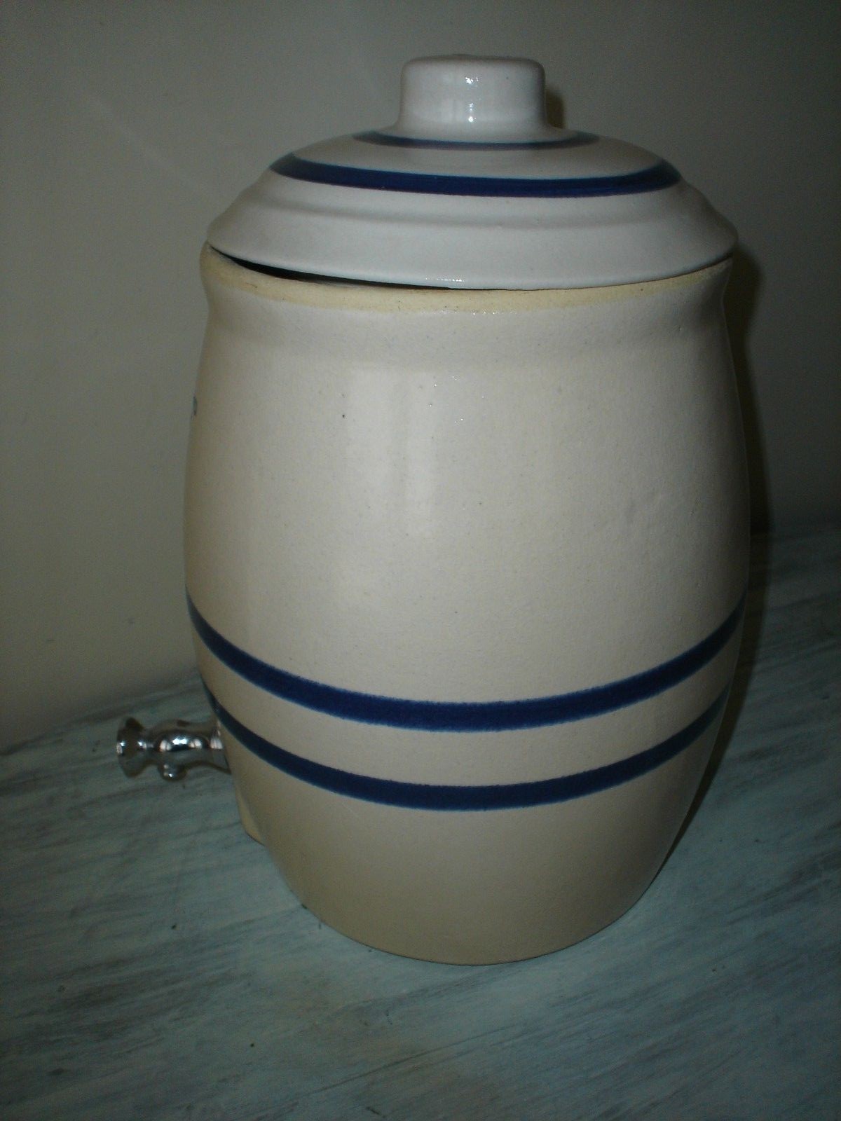 ROBINSON RANSBOTTOM POTTERY 2 GALLON CROCK WATER COOLER WITH LID EUC