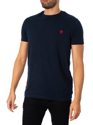 Мужская футболка Dun River Slim Crew Timberland, синяя, Синий, TB0A2BPR-433