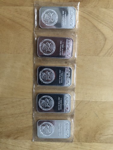 1 oz Silver Bar - APMEX (Lot of 5 Bars) | eBay