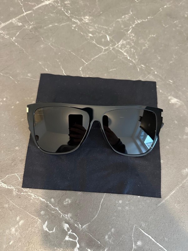 Original Saint Laurent Sl1 Slim Sonnenbrille Schwarz Ysl