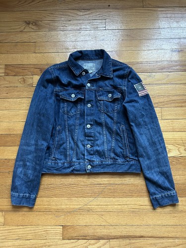 ジャケット・アウター 90s Ralph Lauren TRUCKER JACKET Polo Ralph Lauren Jacket Teen XL Denim Trucker American Flag