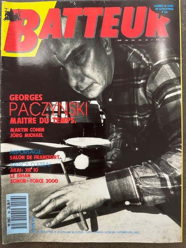 Batteur Magazine NÂ°26, Georges Paczynski, Martin Cohan, JÃ¶Rg Michael, 1990