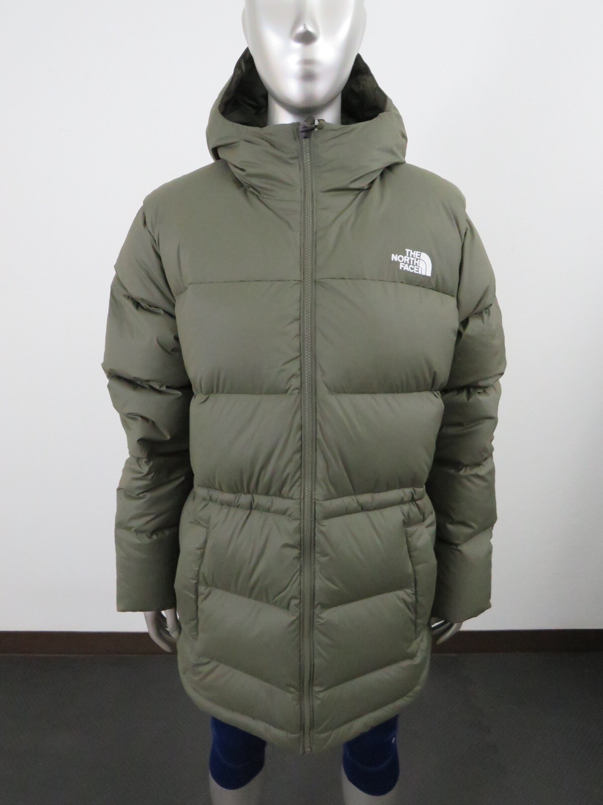 Womens XXL The North Face UX (Nuptse) 550-Down Insulated Hooded Jacket Green New Taupe Green