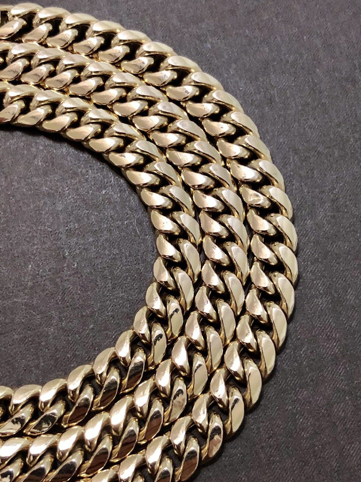 10K Yellow Gold Miami Cuban link Necklace Chain 20