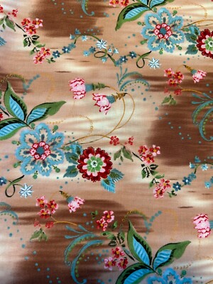 Tracy Porter 100% Cotton Floral Fabric Designed For JoAnn s 2 Yds New