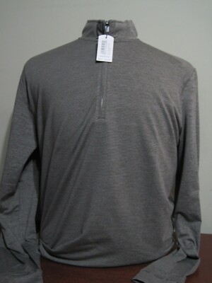 Johnnie-O Vaughn Mens Medium Meteor Grey 1/4 Zip Golf Pullover NEW NWT