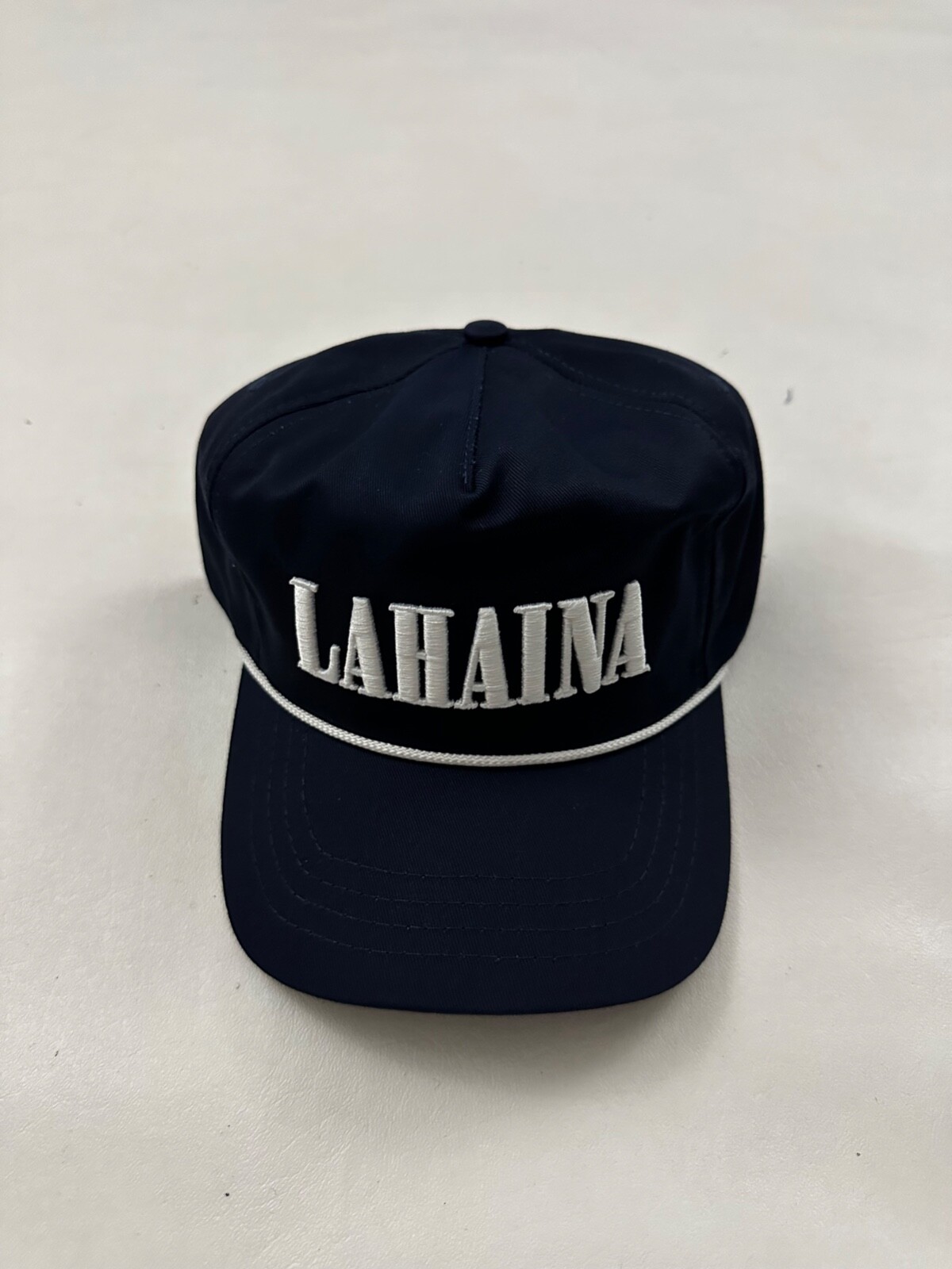 Lahaina Embroidered Graphic Blue Snapback Hat Cap One Size