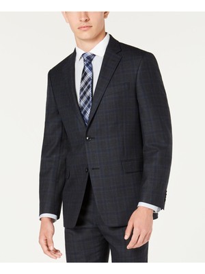 

TOMMY HILFIGER Мужской однобортный пиджак темно-синего цвета из смесовой шерсти, Navy, CA01129