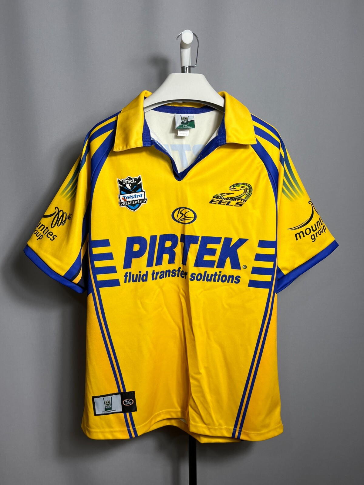 ラグビー パラマタ・イールズ ユニフォーム Parramatta Eels Jersey Yellow 2004 Home Rugby League NRL