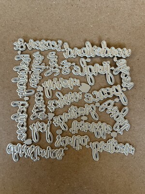 21 Pieces Christmas Word Cutting Dies Peace Joy Believe Cheer Jingle #3080