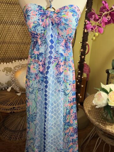 Pre-owned Lilly Pulitzer Viv Maxi Dress Modern Treasure $398 Size 4,12,16 In Multicolor