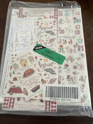 Susan Branch Lot Of 48 Sticker Sheets For Scrapbooking Alphabets Seasons Months