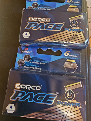 Dorco Pace Power Razor Cartridges with 6 Precision Blades 2-4 Packs 8 Total