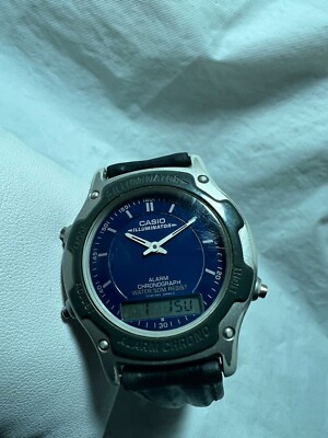 casio aw 45 module 1737 quartz alarm chronog dual time vintage wrist watch 50m 265595396495