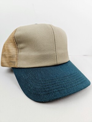 Vintage K PRODUCTS USA MADE Blank Two Tone Trucker Hat Snapback Dad Cap