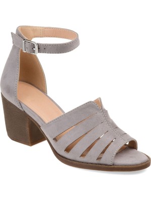 JOURNEE COLLECTION Женские серые сандалии Taryn с пряжкой в клетку, 11 м