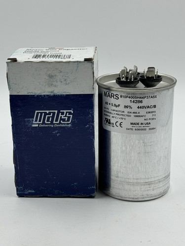 ANPAN　5/6 Mars Round Run Capacitor 40/5 MFD 440/370V 14286 , Made In