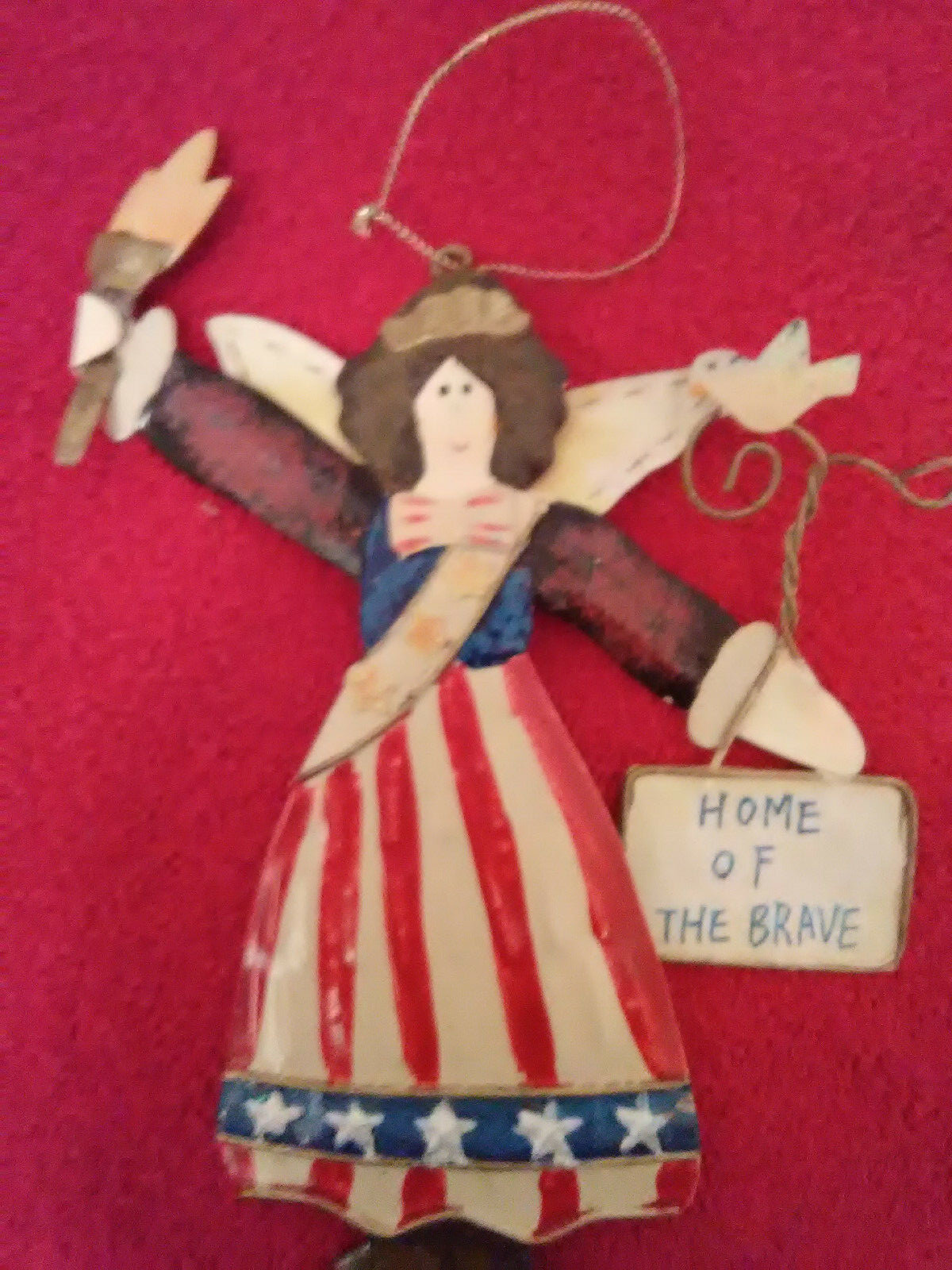 Statue of Liberty Metal Enamel Wall Hanging Ornament ~ 7