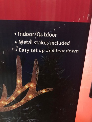 5 FT PRELIT CHAMPAGNE BUCK DEER REINDEER CHRISTMAS OUTDOOR LAWN DECORATION