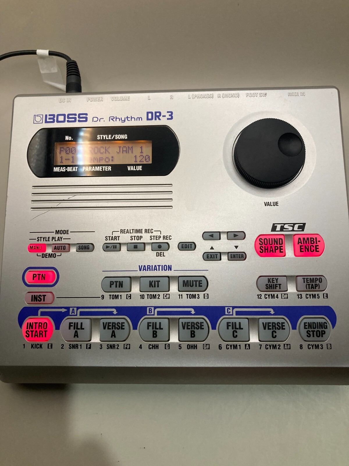 BOSS DR-3 Dr. Rhythm Drum Machine Tested Works from Japan | eBay