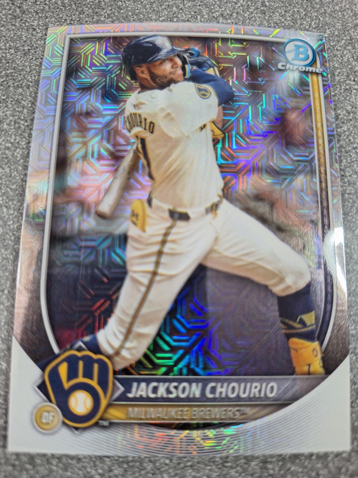 Jackson Chourio #11 mojo 2025 Bowman Chrome  DD450