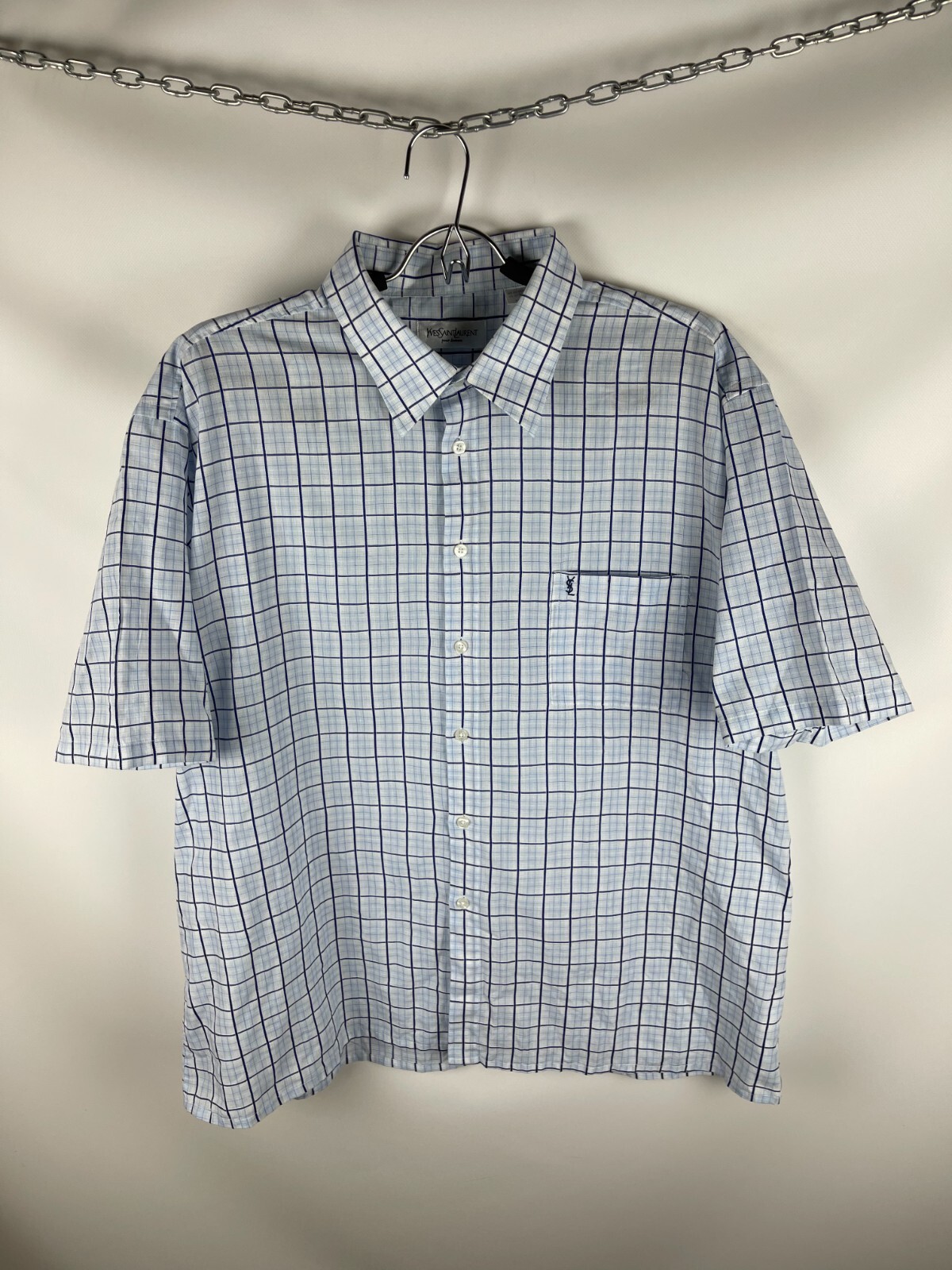 Yves Saint Laurent vintage classic checkered plaid shirt | eBay
