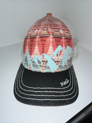 Pistil McKinley White Mesh SnapBack Adj Trucker Hat Black Bill
