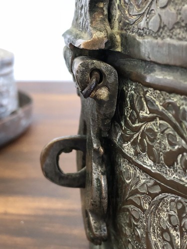 Antique Turkish HAND HAMMERED Copper Canteen