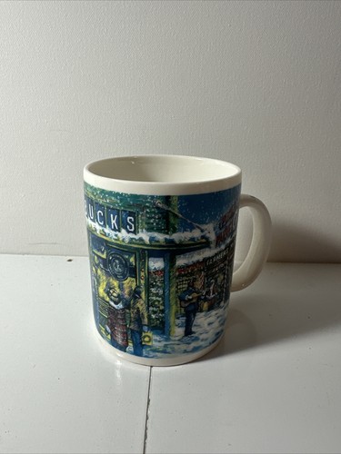 Starbucks Christmas Winter Pike Place Public Farmers Market 14oz Coffee Mug Cup