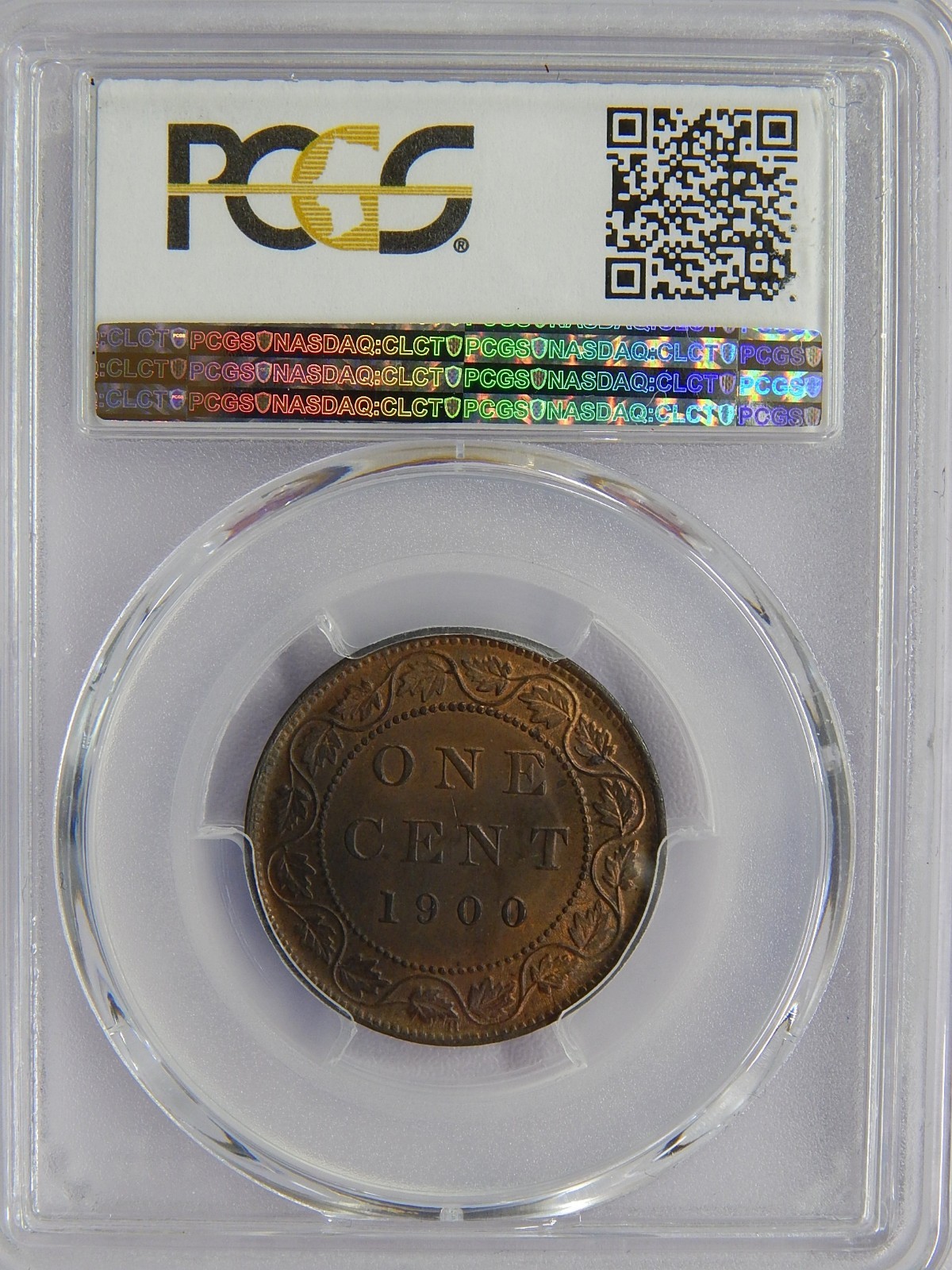 Canada 1900-H Large Cent PCGS MS-64 RB Die Cracks