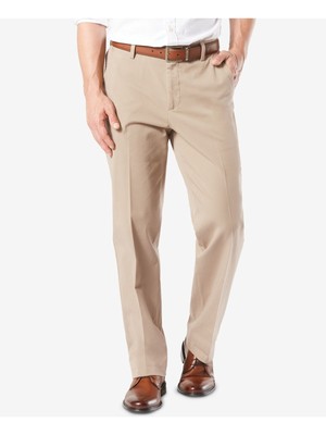 

DOCKERS Мужские бежевые прямые брюки классического кроя, Бежевый, 399830001