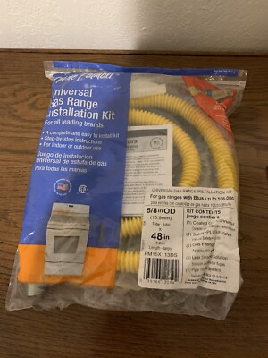 NEW Home Plumber Universal Gas Range InstallationKit 5/8''OD 48 Long-Safety Valve