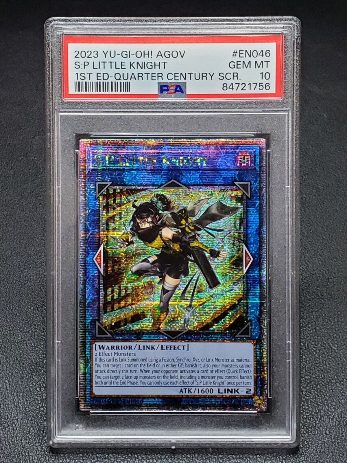 Yugioh AGOV-EN046 S:P Little Knight Quarter Century Secret Yugioh AGOV-EN046 S:P Little Knight Quarter Century Secret