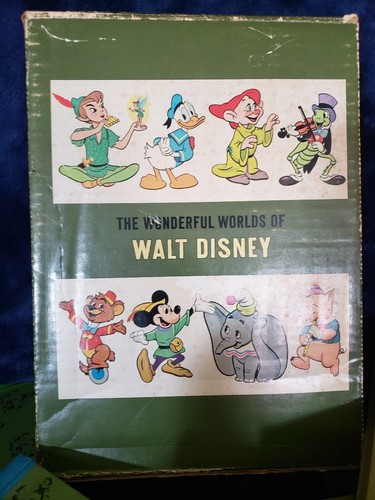 The Wonderful World of Walt Disney 4 Book Box Set Golden Press 1965 In Slipcase