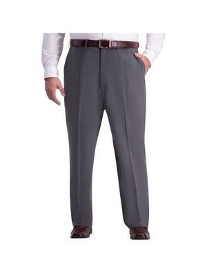 

HAGGAR Мужские серые классические эластичные брюки Heather Heather 48W/32L, Серый, HD906660