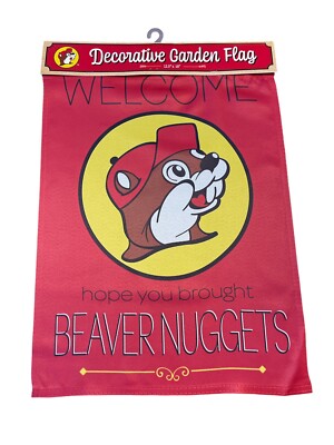 Buc-ee's Buc-ee Beaver  Flag  Bucees Buc-ees 12.5  X 18  Welcome Garden Flag NEW