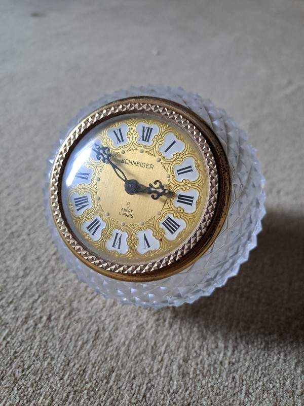Reveil Vintage Schneider 8, Ancre, 11 Rubis