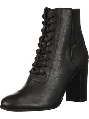 

KENNETH COLE Женские черные кожаные ботильоны Justin с круглым носком на блочном каблуке, черные кружева, 9 м, Черный, KLF9012LE