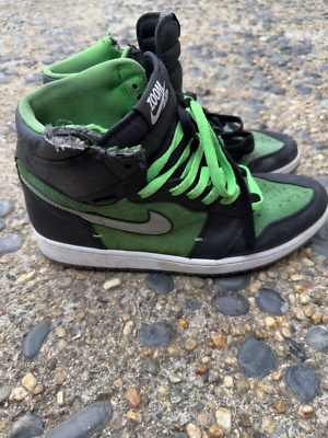 Nike Air Jordan 1 High Zoom OG Zen Green Black Silver Grey CK6637 002 Size 10.5