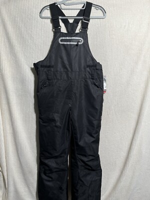 NWT Swiss Alps Youth Black Lined Elastic Waist Ski Snow Pants SZ 14/16