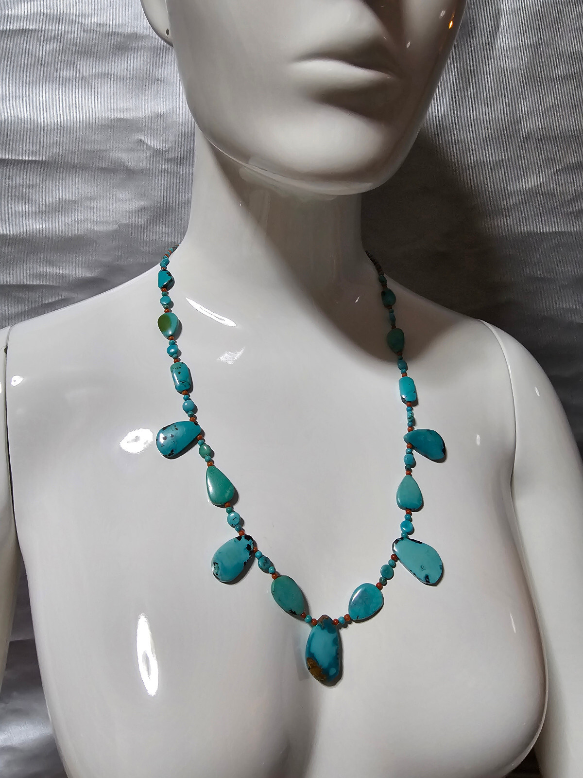 Vintage Turquoise Sterling Silver Native American 24