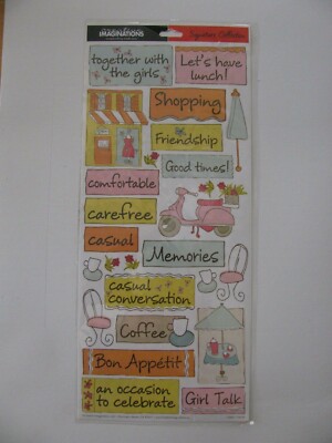 Creative Imaginations Stickers GIRL TIME Girl Friends 5.5'' X 12'' NEW 
