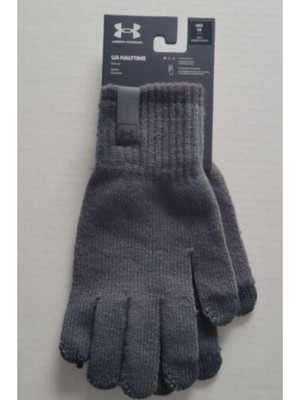 

UNDER ARMOUR Mens Jet Grey Серые акриловые нескользящие ребристые перчатки Halftime, Серый