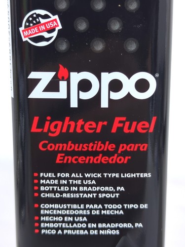 ZIPPO Lighter Combo GIFT BOX SET: 4 fl. oz. Lighter Fuel, 6 Flints, & 1 Wick
