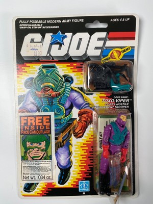 Vintage 80s 1988 G.I. Joe Toxo-Viper with Face Comouflage