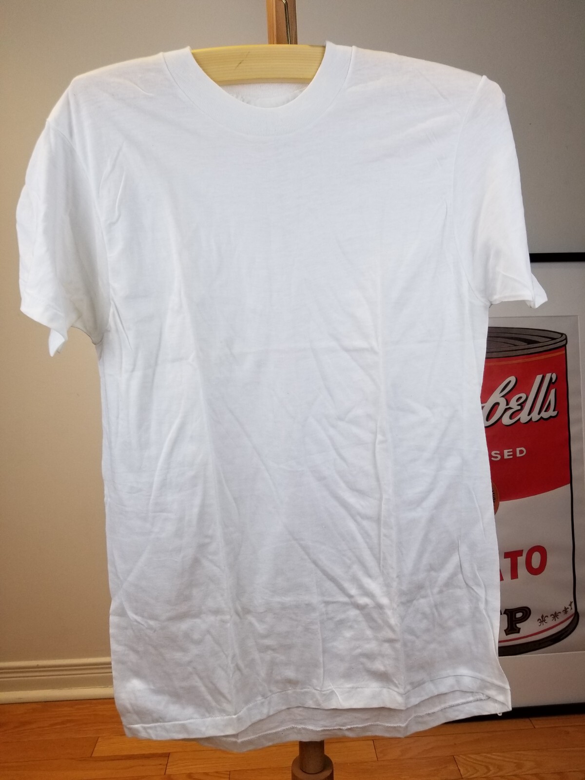 VINTAGE DEADSTOCK 70' UNKNOWN 50/50 SINGLE STITCH T-SHIRT SZ
